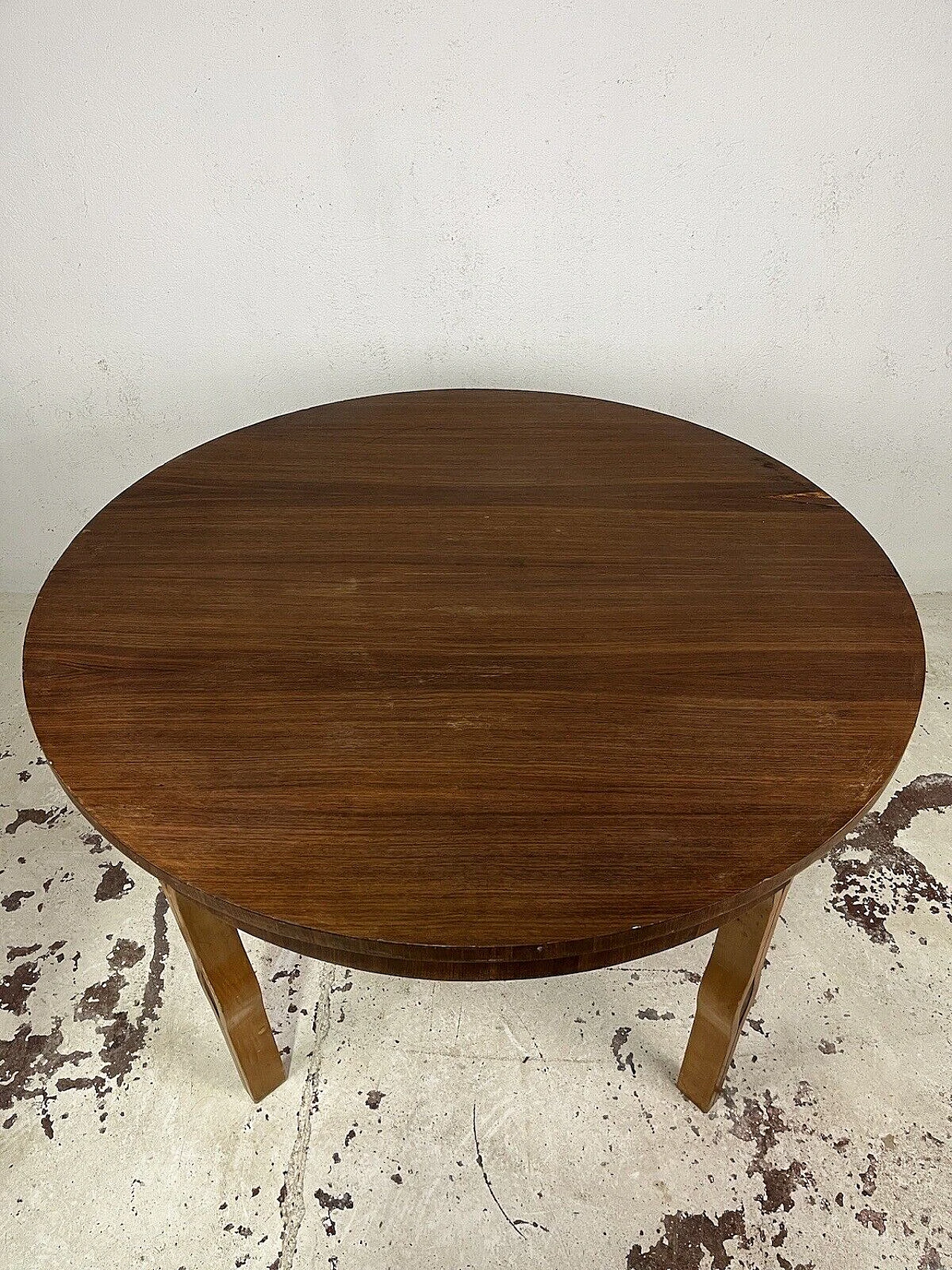 Round wood table attributed to Ico Parisi, 1950s 9