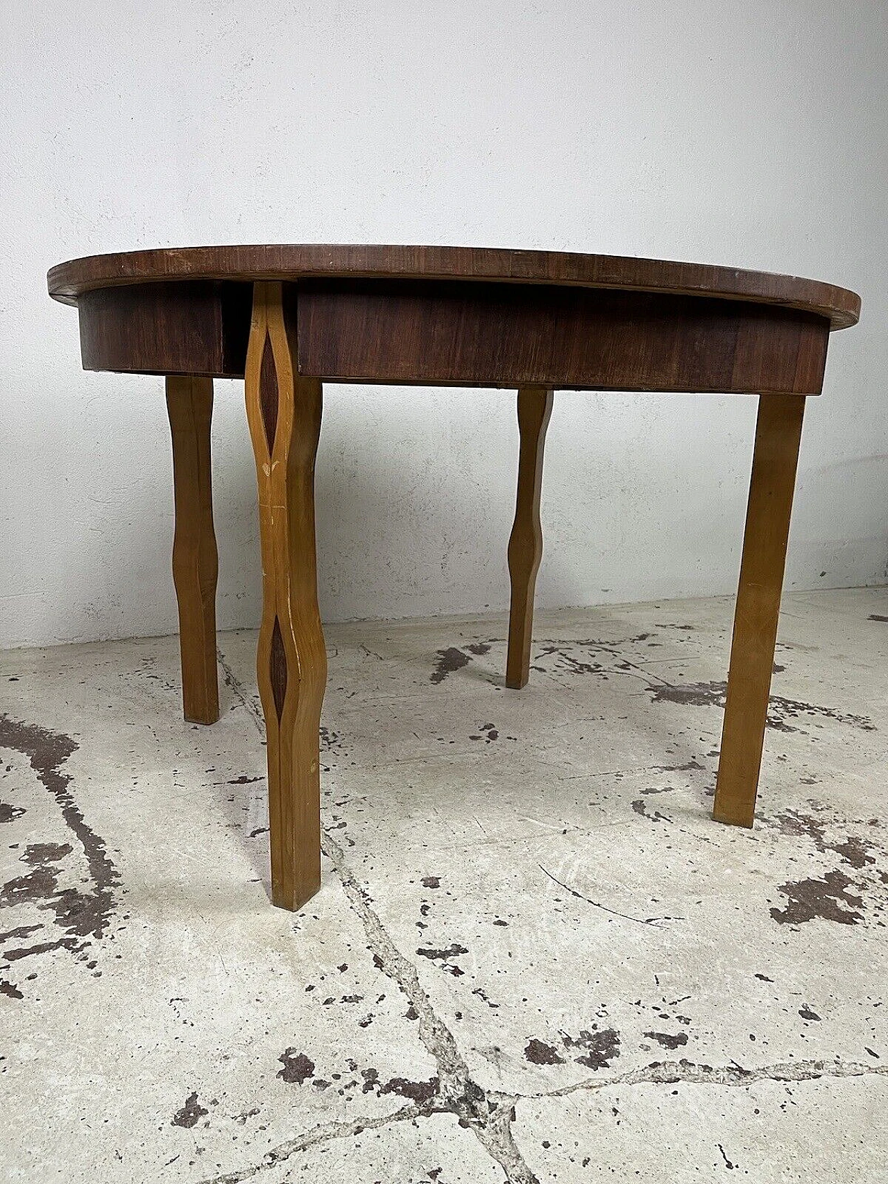 Round wood table attributed to Ico Parisi, 1950s 12