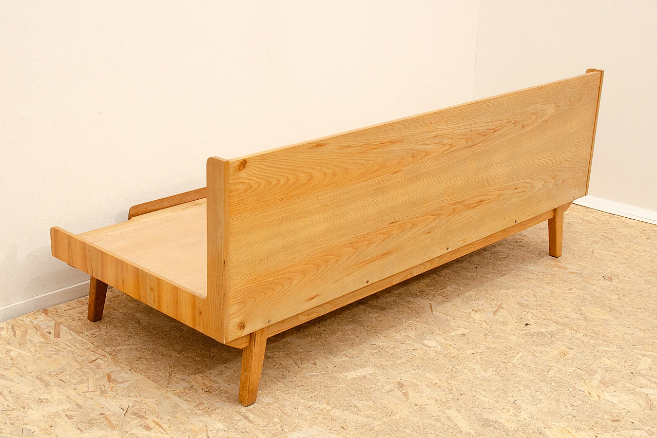 Drevotvar beech folding sofa bed, 1970s 17