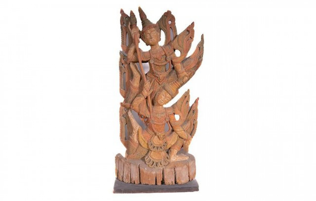 Scultura orientale in legno, anni '80 1