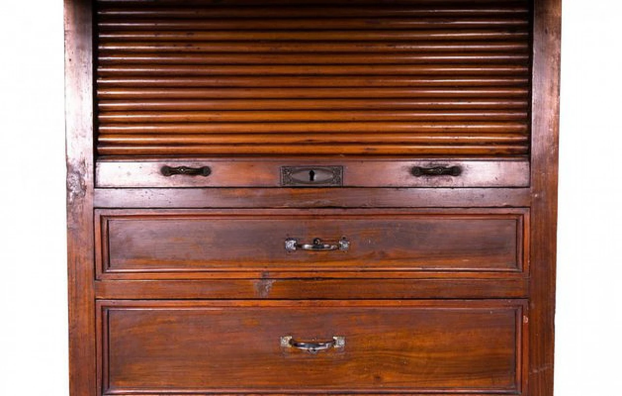 Wooden shutter cabinet with drawers, 1970s 6