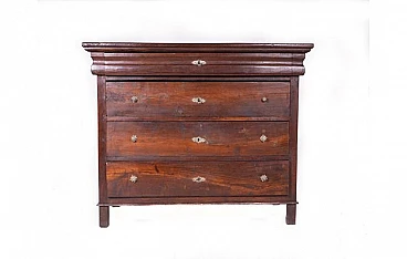 Dresser with four drawers in walnut, early 19th century