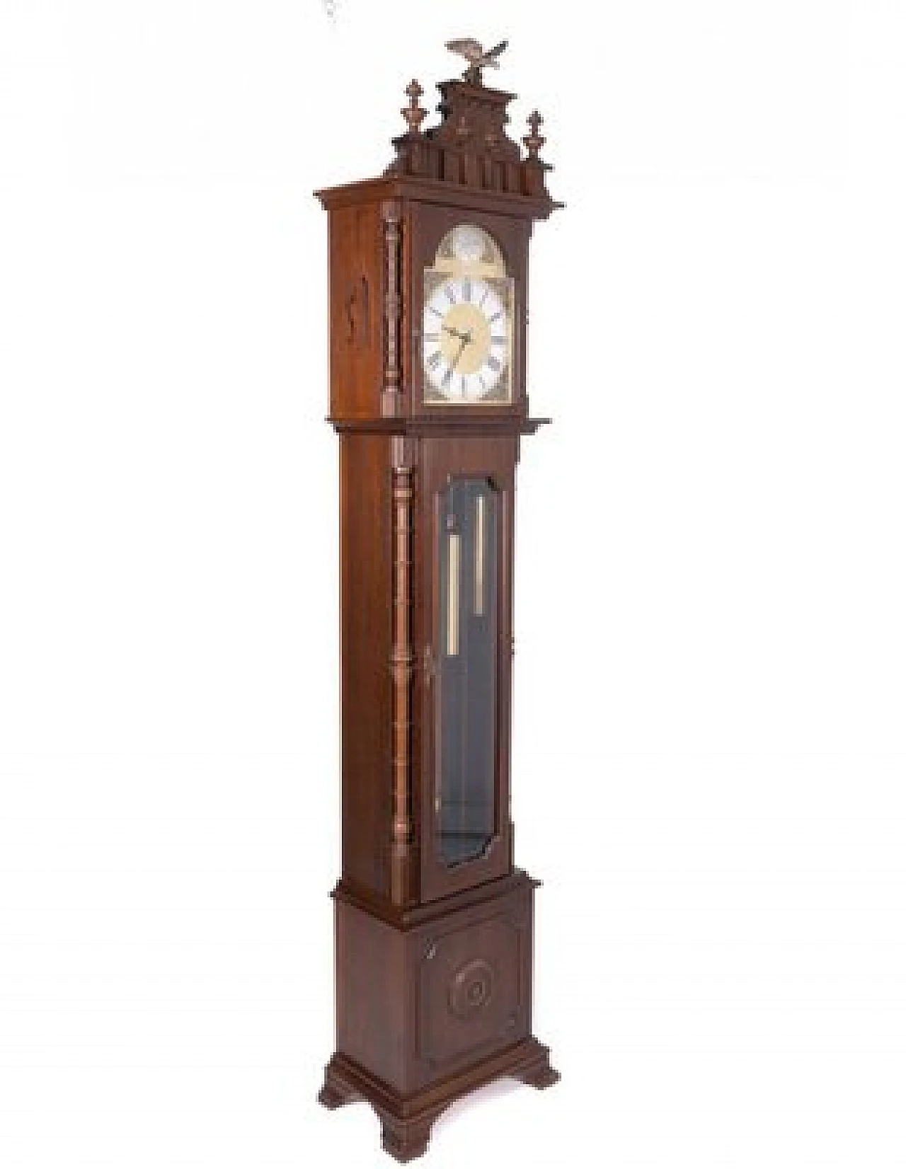 Il tempo vola, orologio a colonna in legno, metà '900 1