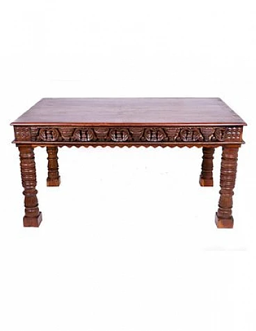 Hand-carved wooden desk, early 20th century