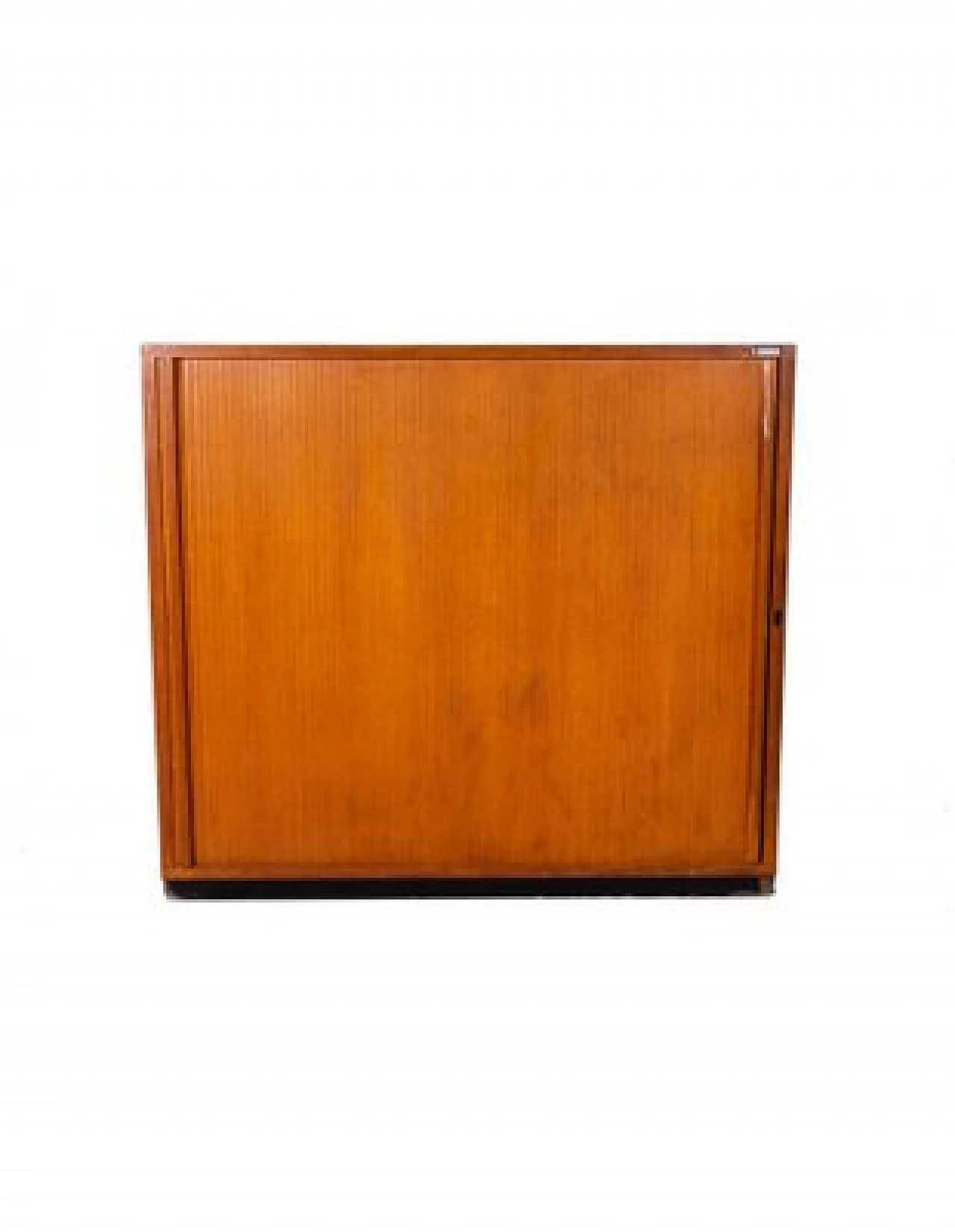 Light wood shutter cabinet, 1970s 1