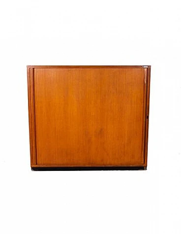 Light wood shutter cabinet, 1970s