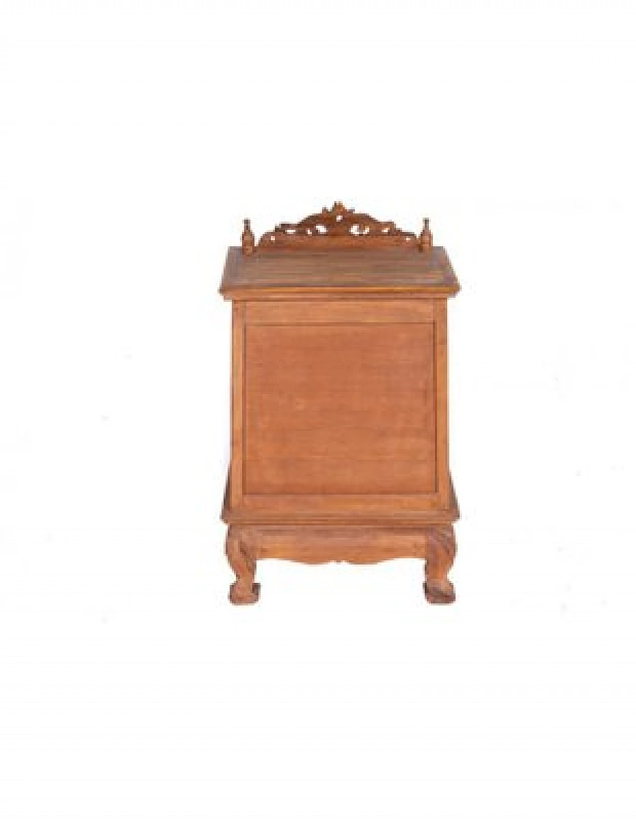 Two-door display cabinet in acacia wood with decorations, 20th century 8