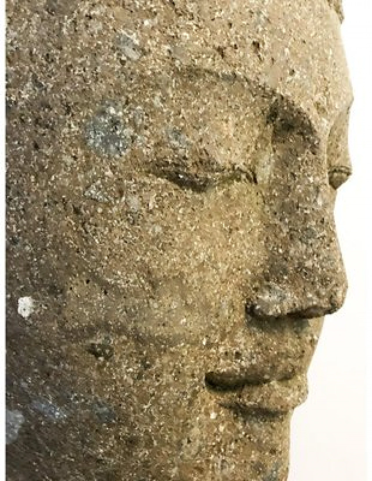 Testa di Buddha in pietra naturale, fine '900 5