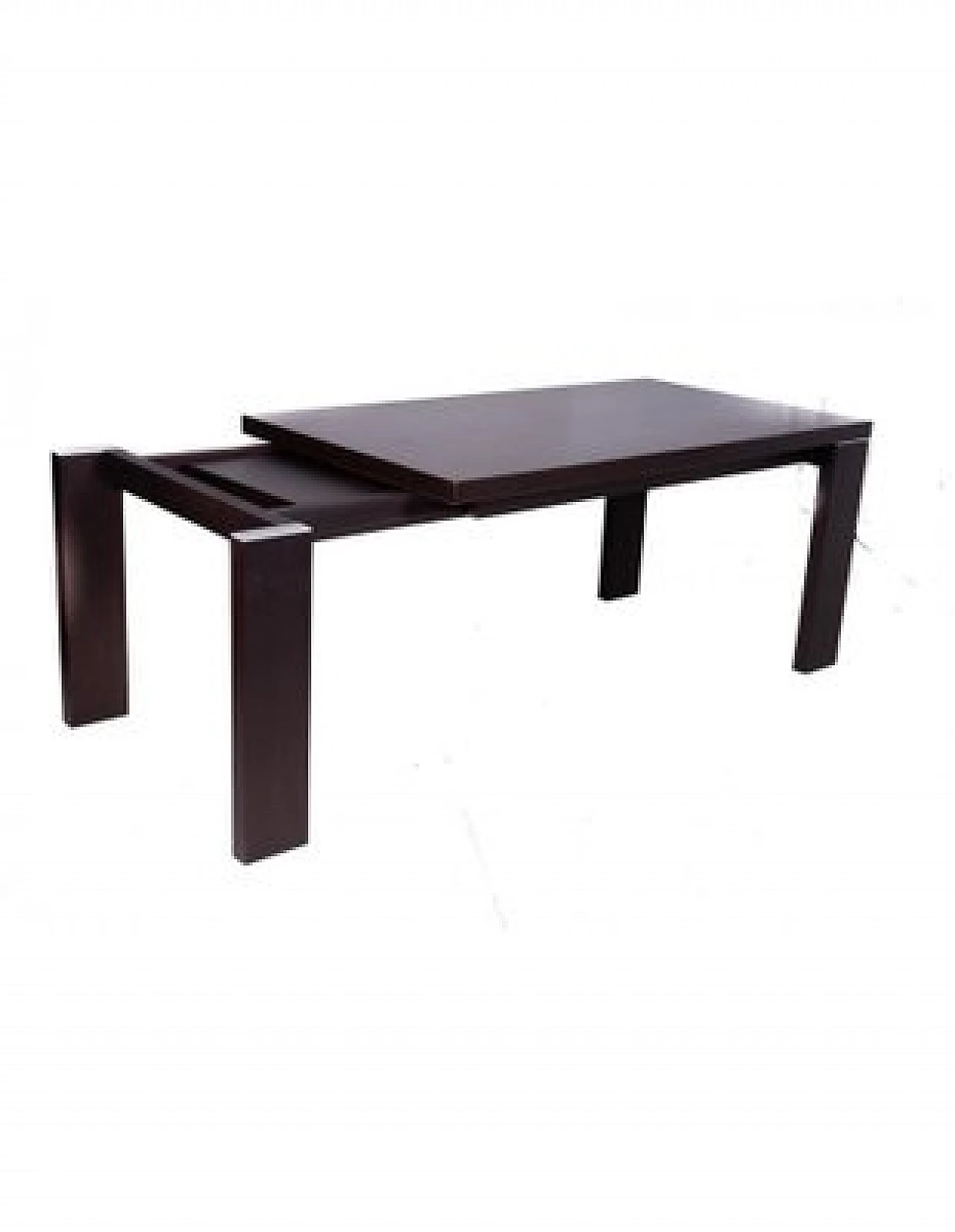 Black laminate extendable table, 1970s 2