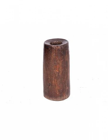 Cylindrical natural wood vase