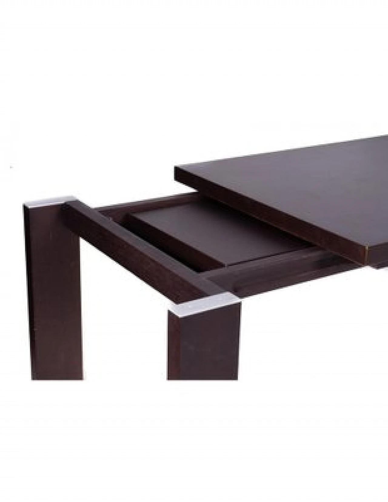 Black laminate extendable table, 1970s 4