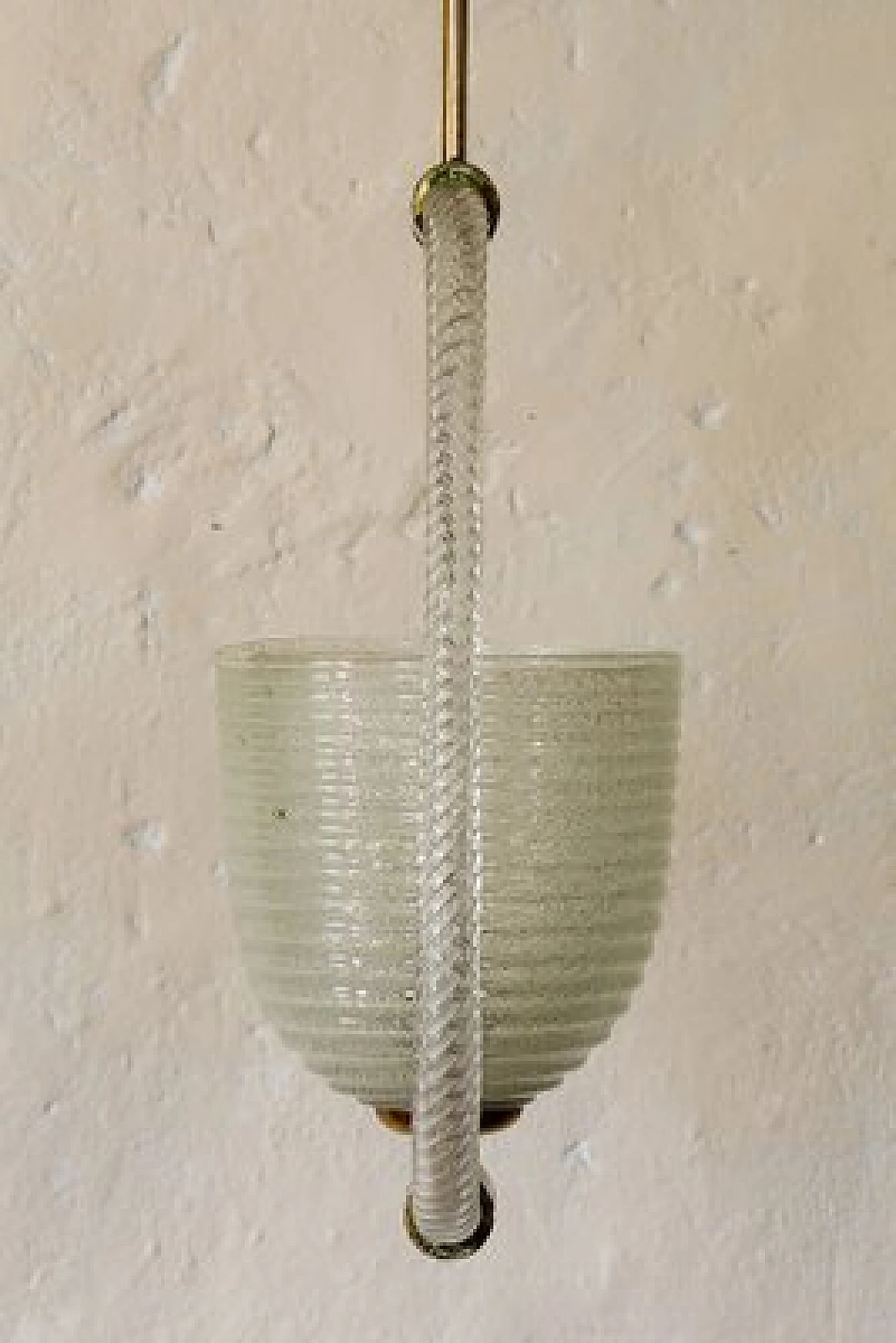 Murano glass Pulegoso chandelier by Barovier & Toso, 1930s 3