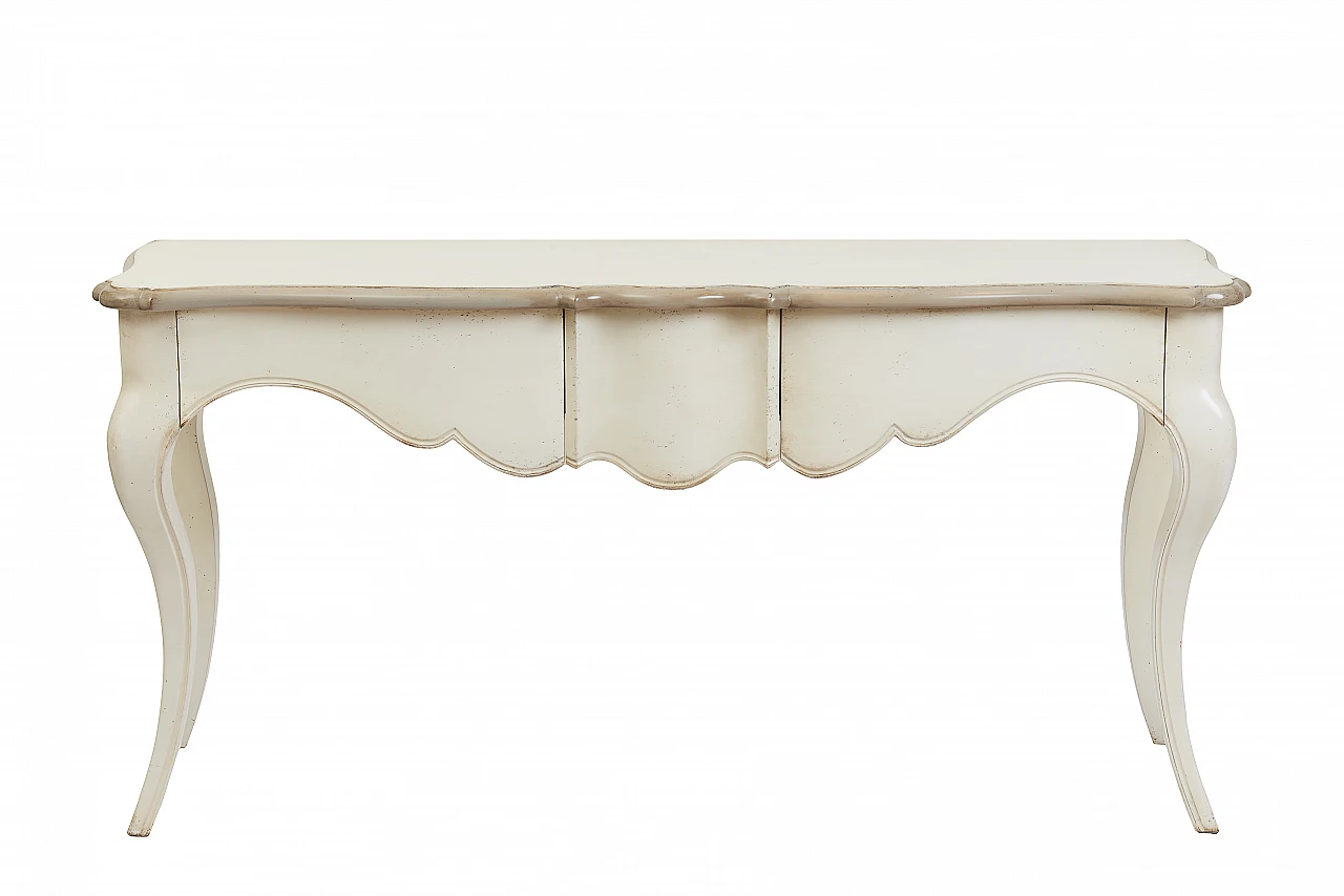 Provençal Louis XV style lacquered cherry wood console 1