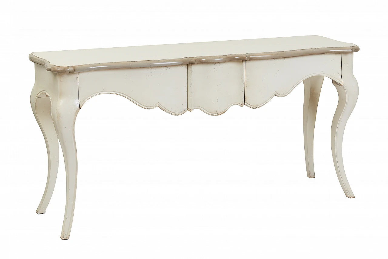 Provençal Louis XV style lacquered cherry wood console 2