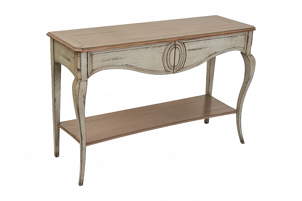 Provençal style pickled cherry wood console 2