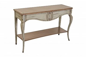 Provençal style pickled cherry wood console