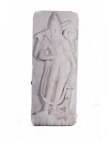 Hindu sculpture made on marble wall slab, early 20th century