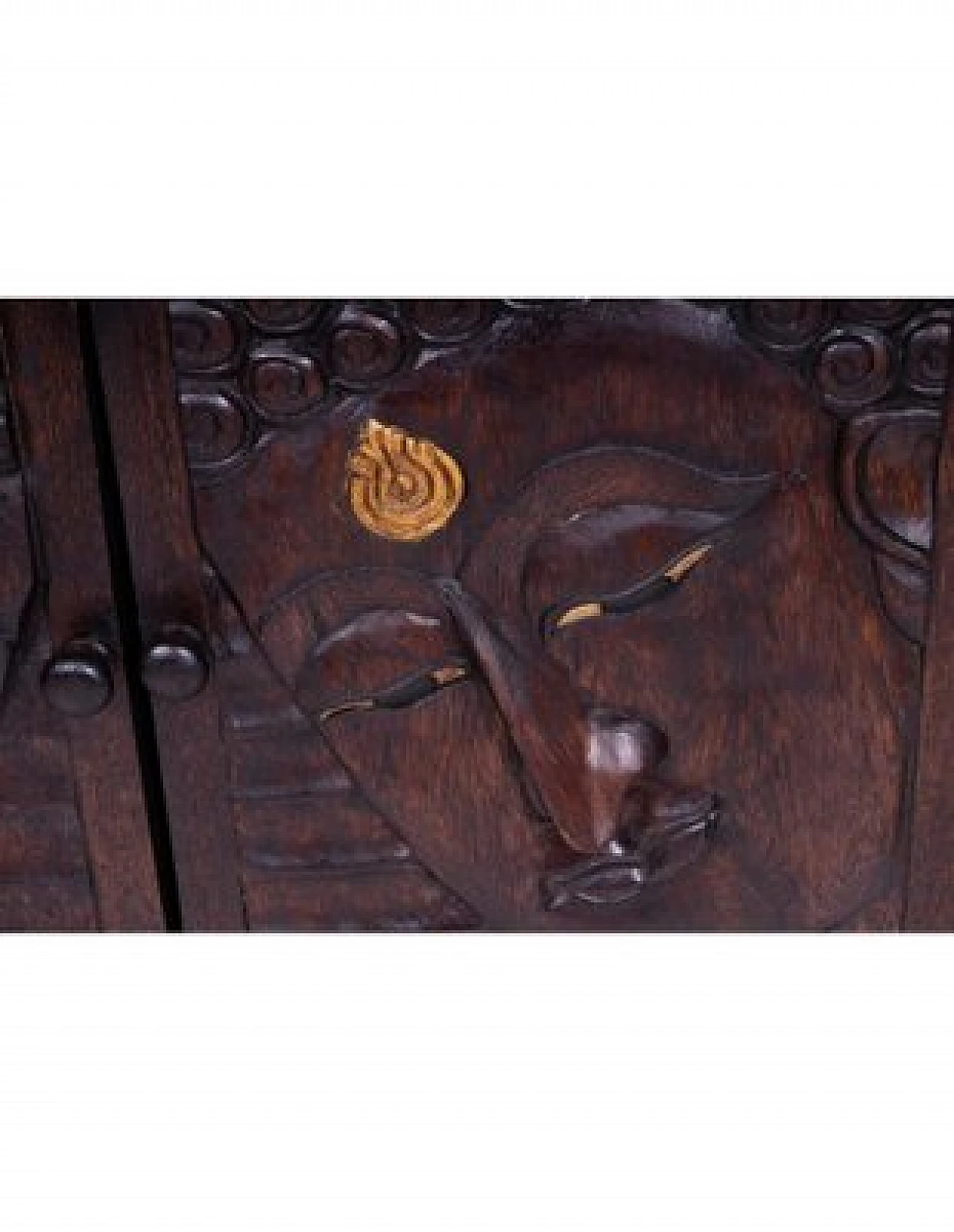 Wooden cabinet in Barmati Tik wood, mid-20th century 7