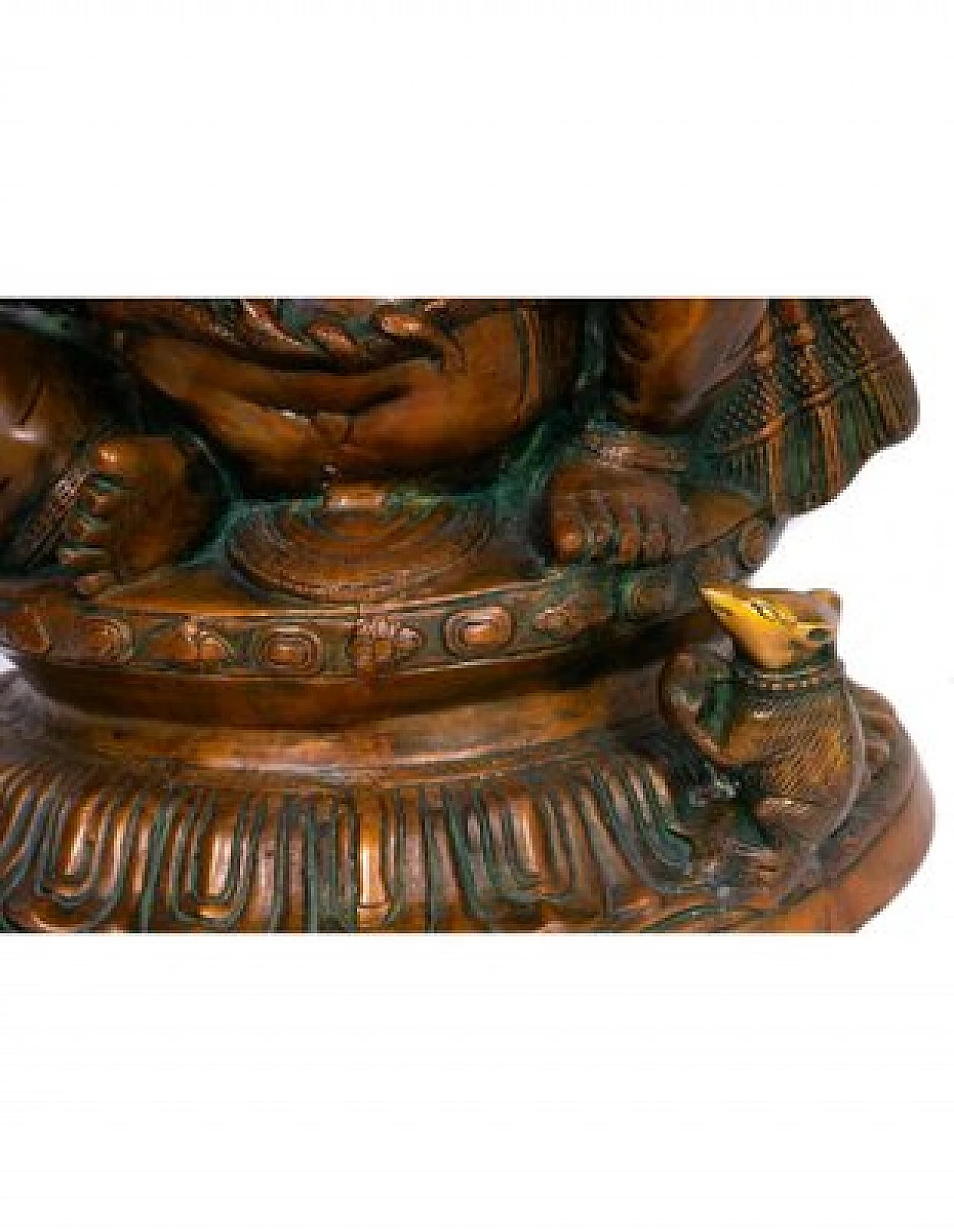 Metal and brass statue depicting Ganesh, early 20th century 3