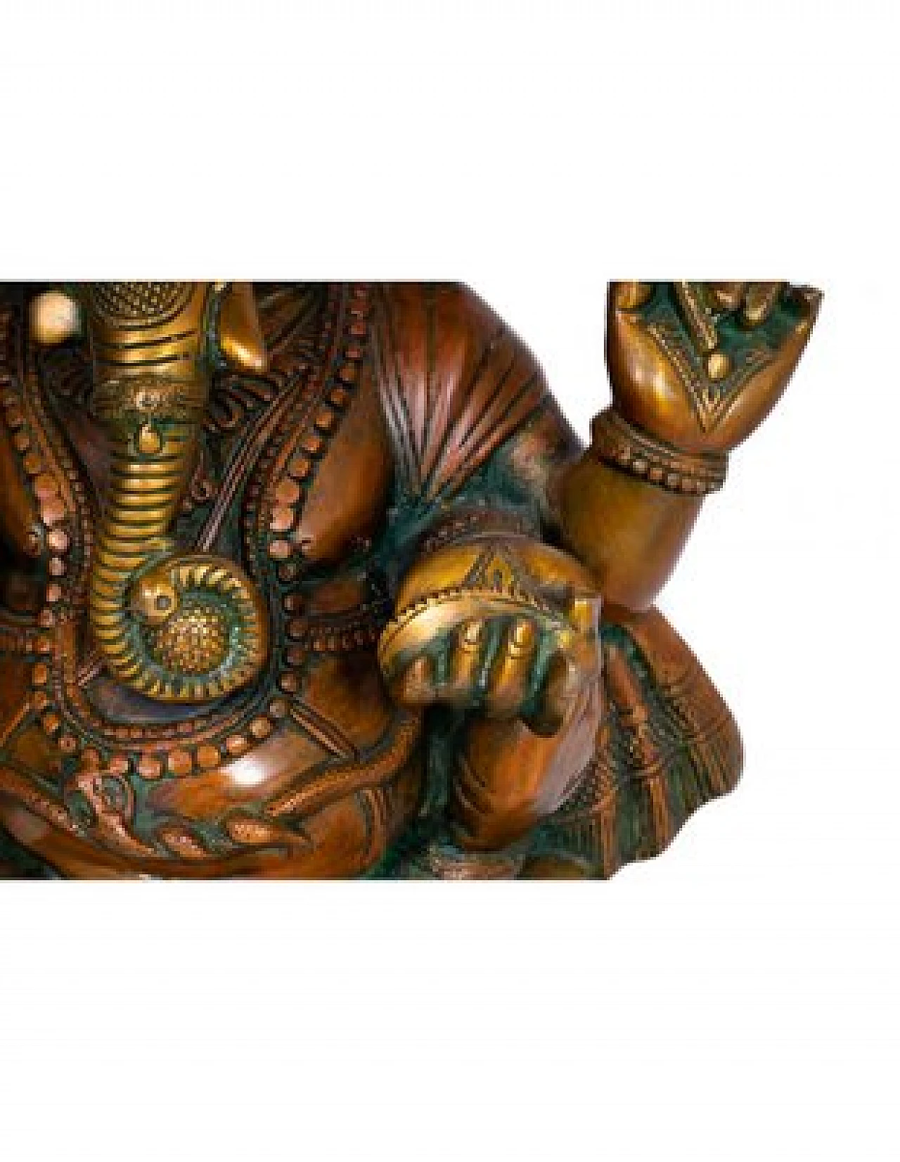 Metal and brass statue depicting Ganesh, early 20th century 4