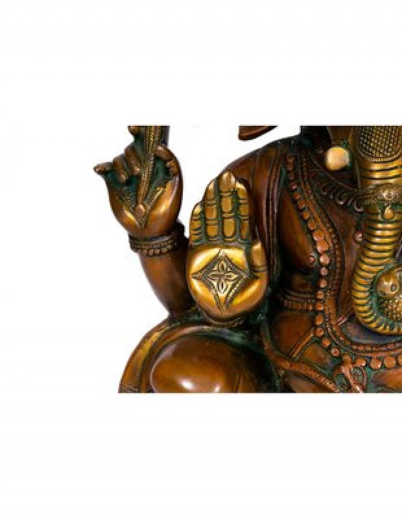 Metal and brass statue depicting Ganesh, early 20th century 7