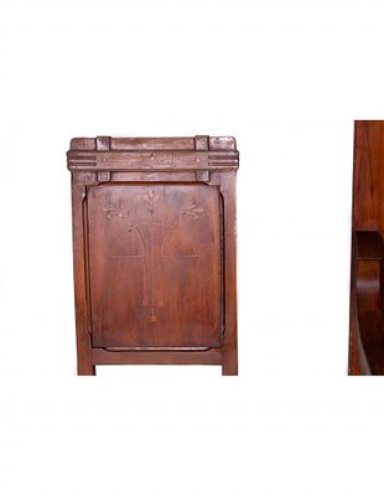 Wooden chest of drawers with 2 chairs, late 20th century 5