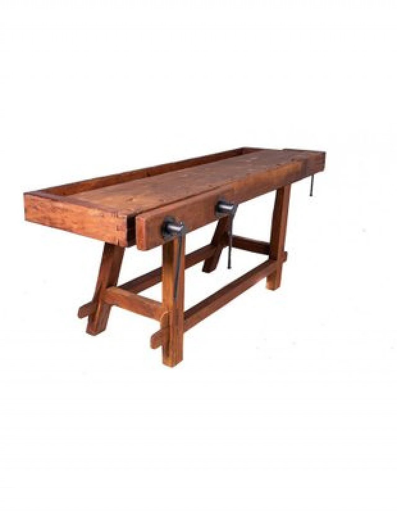 Solid wood and cast iron carpenter's bench 1