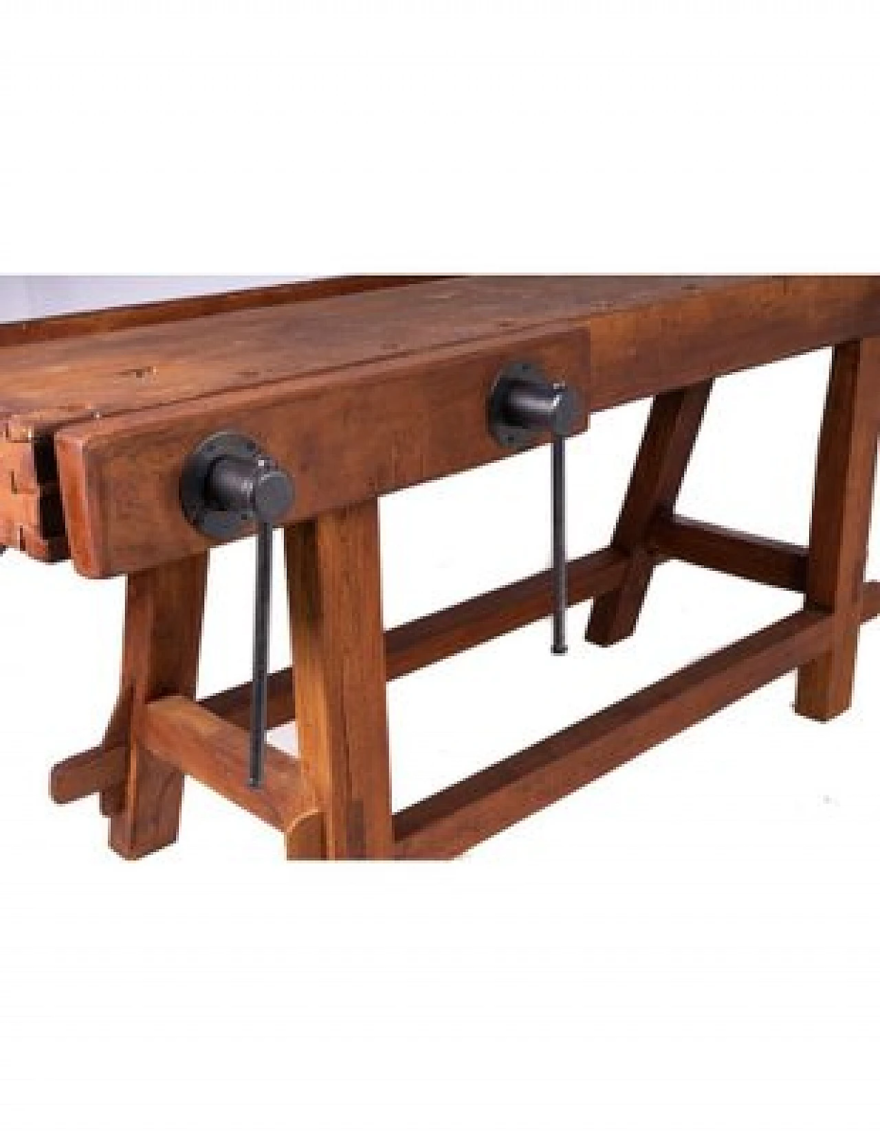Solid wood and cast iron carpenter's bench 2