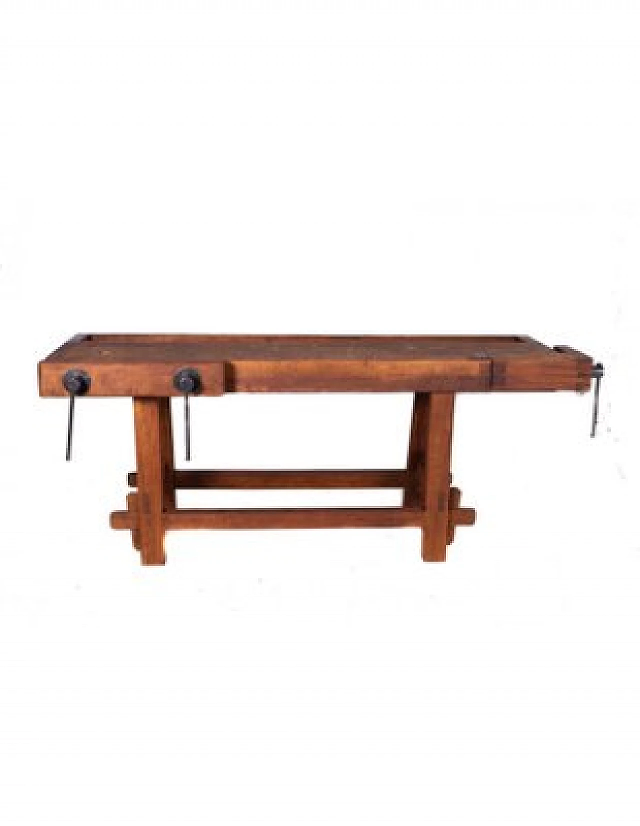 Solid wood and cast iron carpenter's bench 3