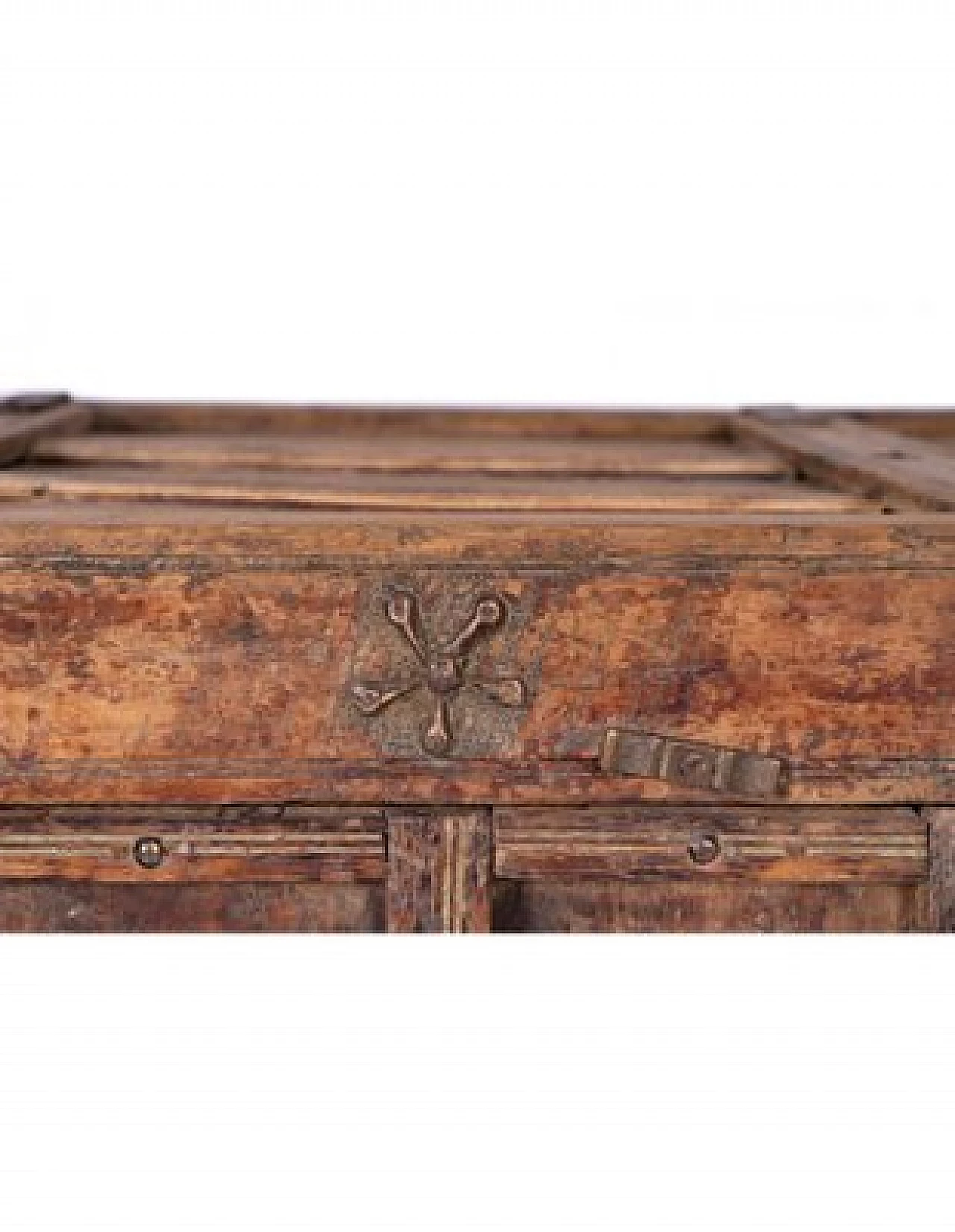 Teak chest of drawers, with decorations and inlays, early 20th century 7