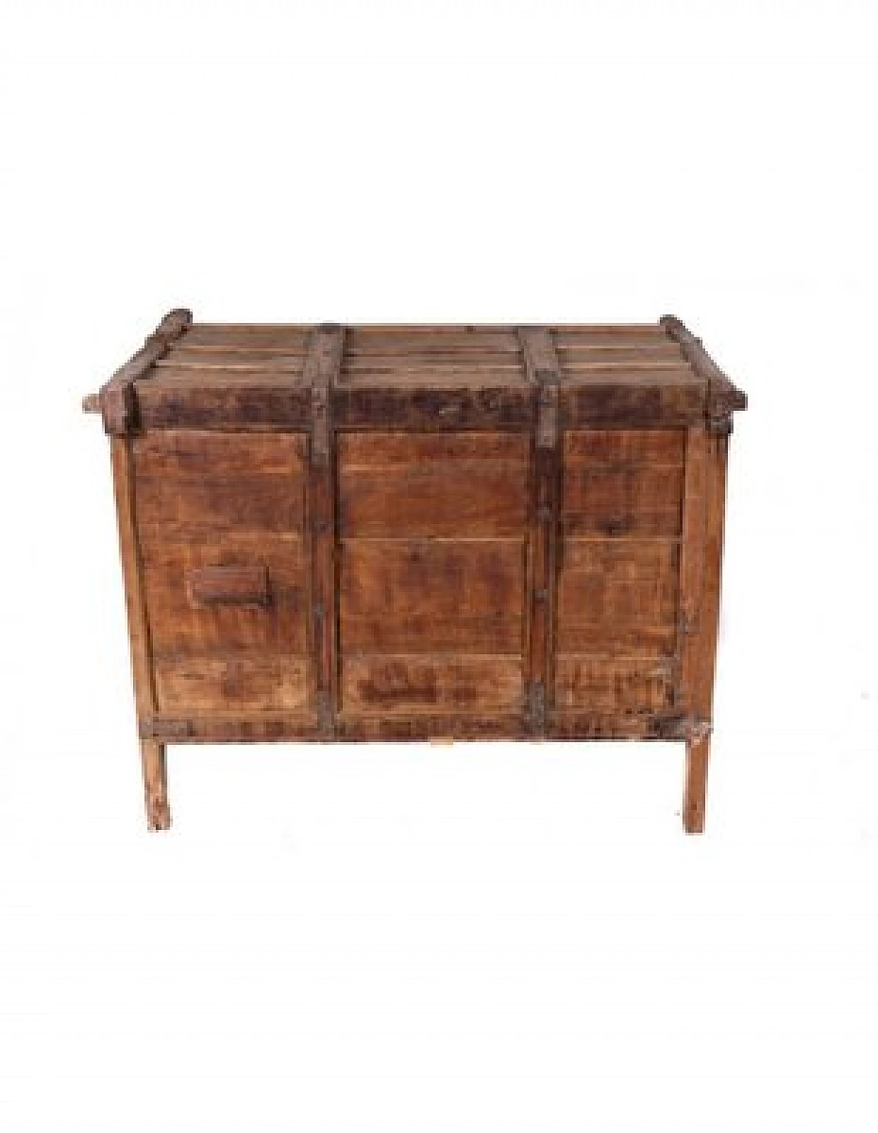 Teak chest of drawers, with decorations and inlays, early 20th century 9