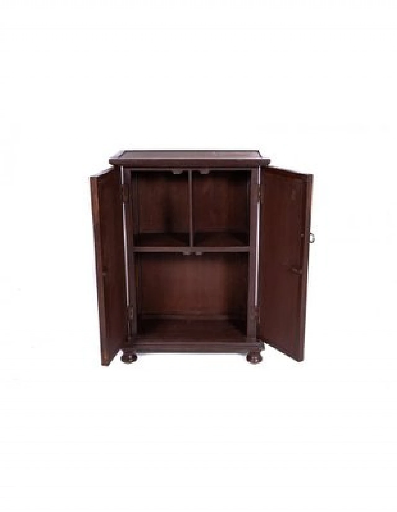 Thai acacia cabinet with wicker and painted details 6