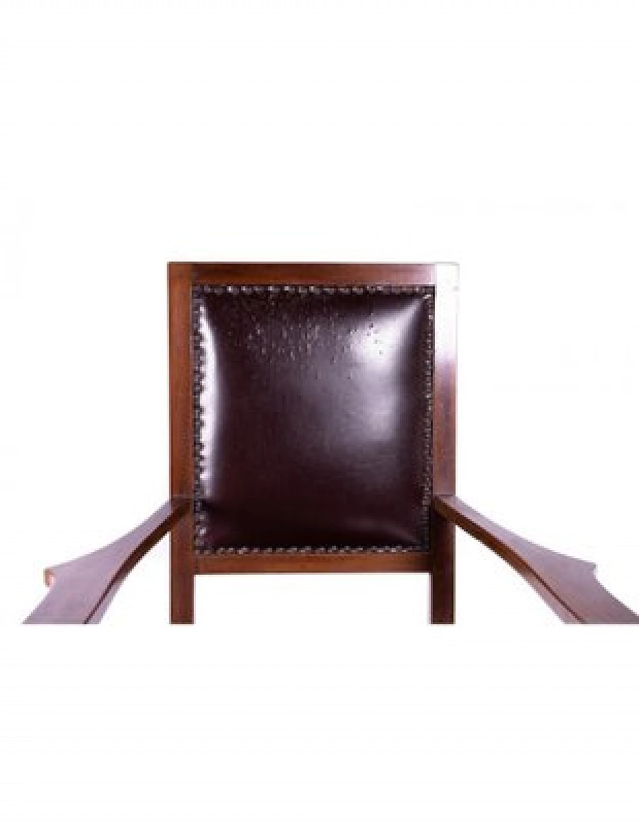 Throne armchair in leather, late 20th century 3