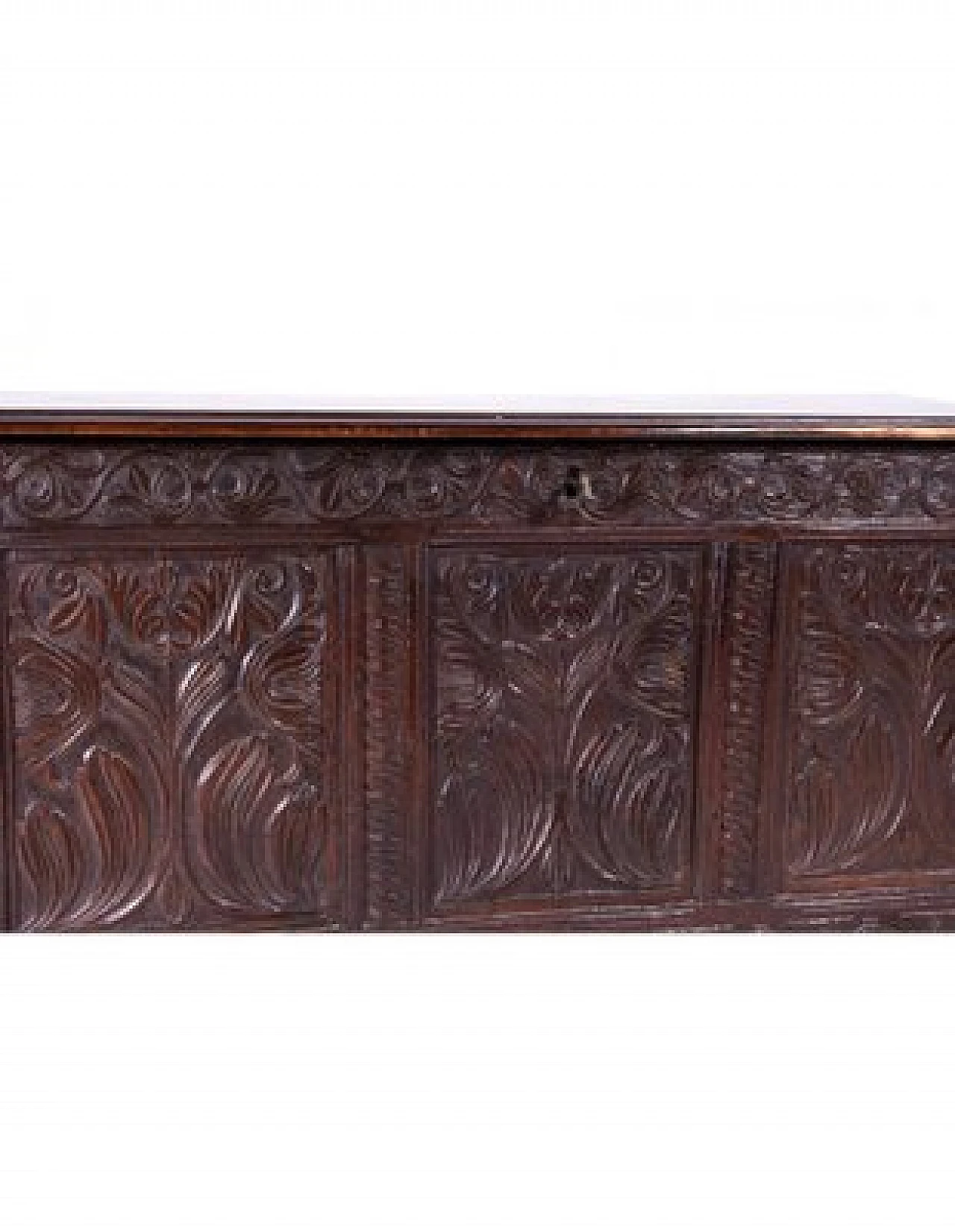 Renaissance style walnut chest, 1920s 4