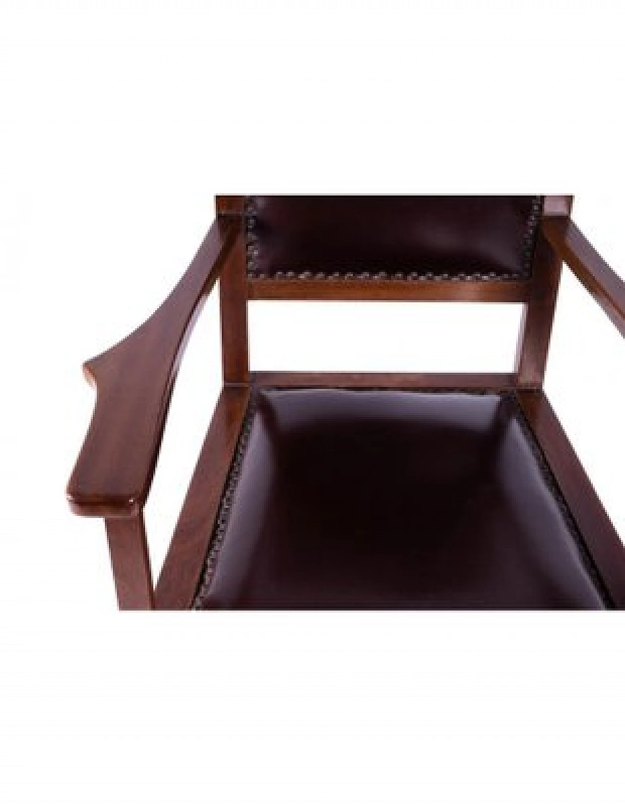 Throne armchair in leather, late 20th century 7