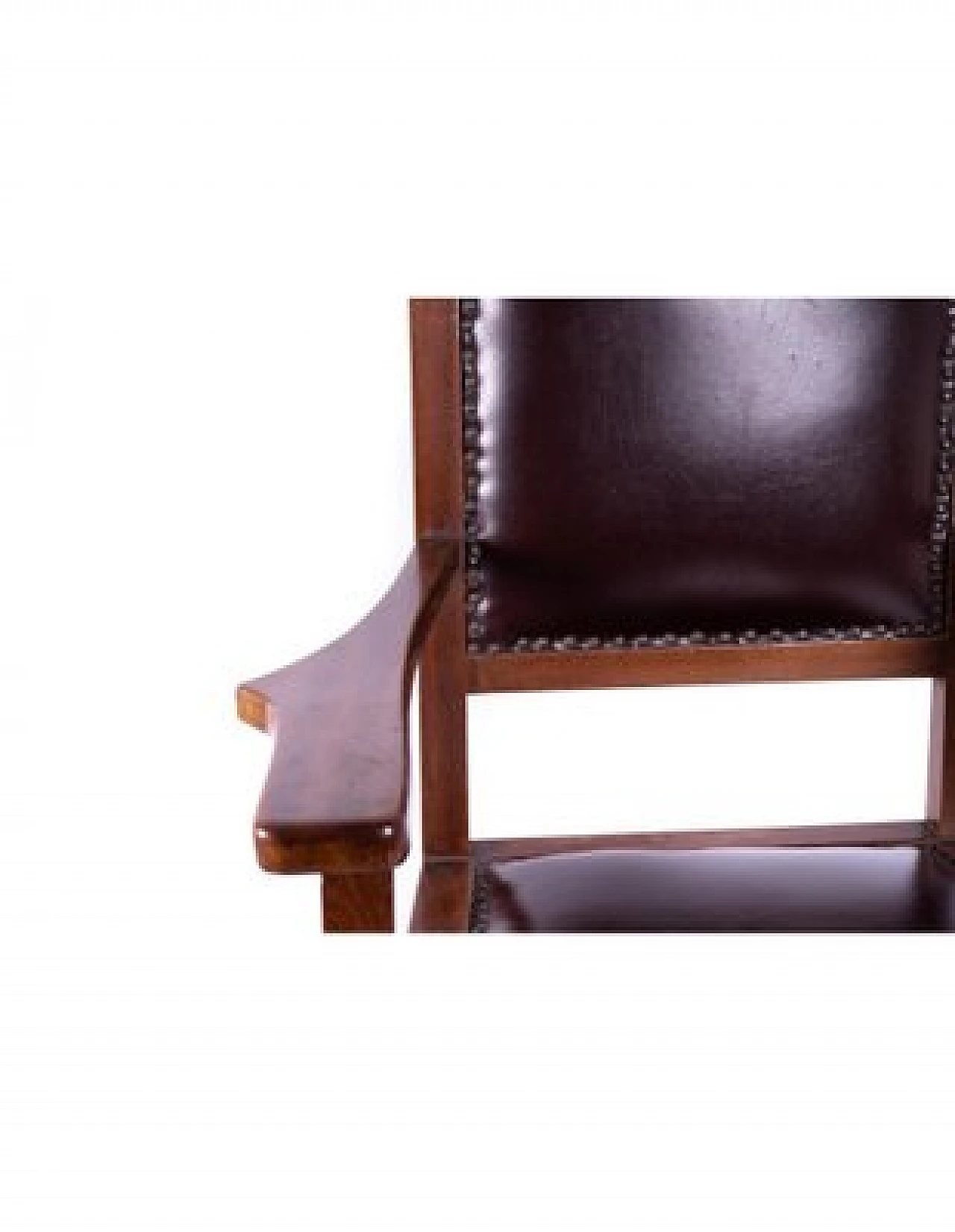 Throne armchair in leather, late 20th century 8