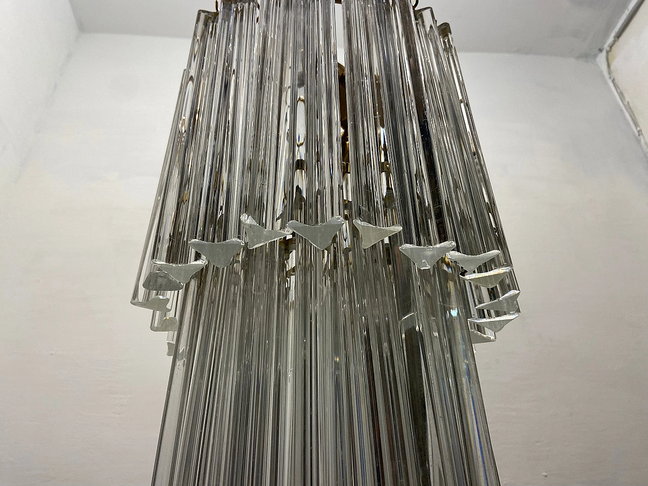 Pair of Triedri chandeliers by Paolo Venini, 1960s 5