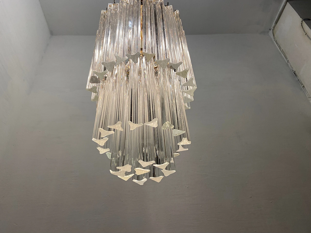 Pair of Triedri chandeliers by Paolo Venini, 1960s 12