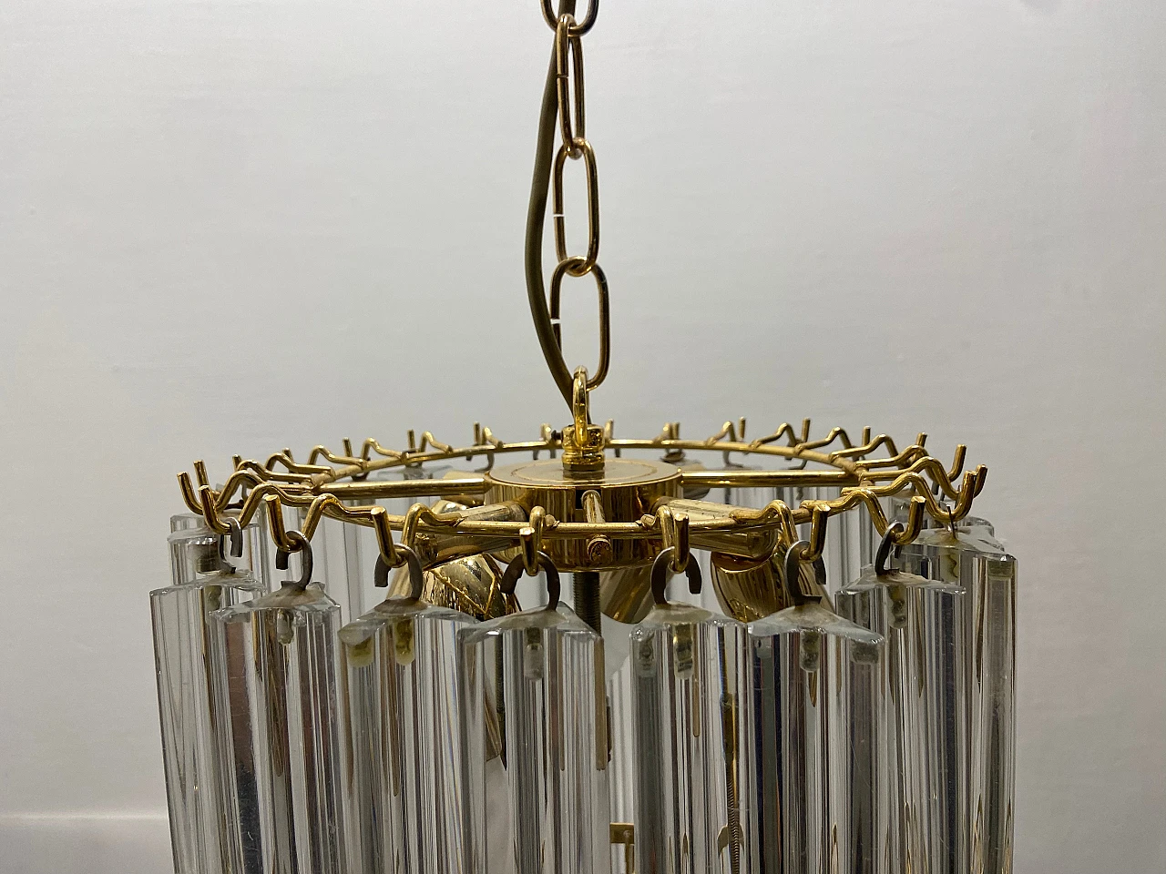 Pair of Triedri chandeliers by Paolo Venini, 1960s 13