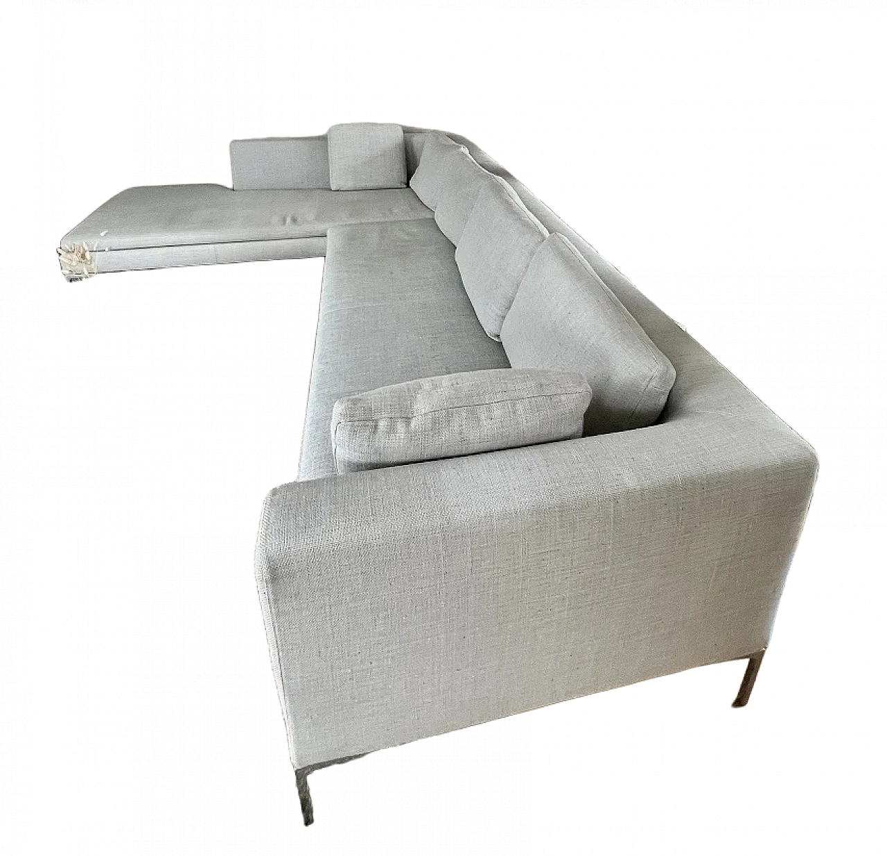 B&B Charles sofa in light grey Maxalto fabric, 2000s 11