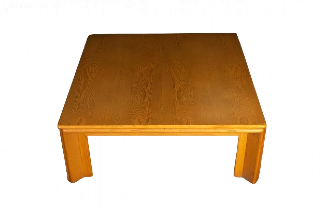 Mou coffee table in walnut by A. & T. Scarpa for Molteni, 1970s 7