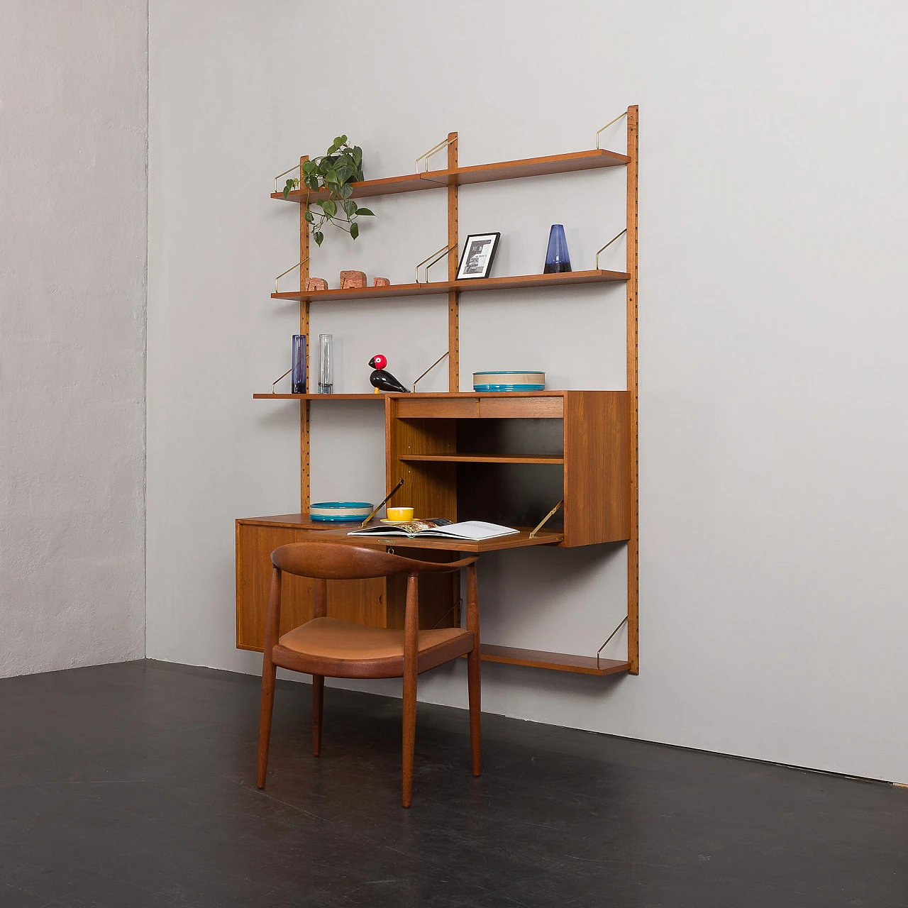 Teak bookcase with secrétaire by Poul Cadovius for Cado, 1960s 4