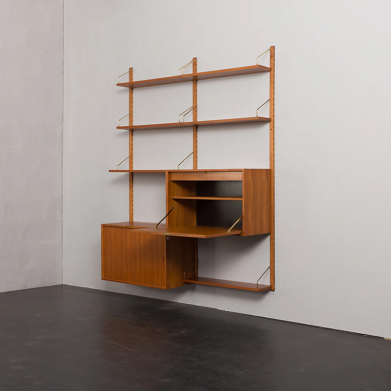 Teak bookcase with secrétaire by Poul Cadovius for Cado, 1960s 5