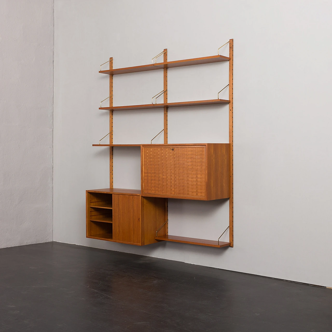 Teak bookcase with secrétaire by Poul Cadovius for Cado, 1960s 8