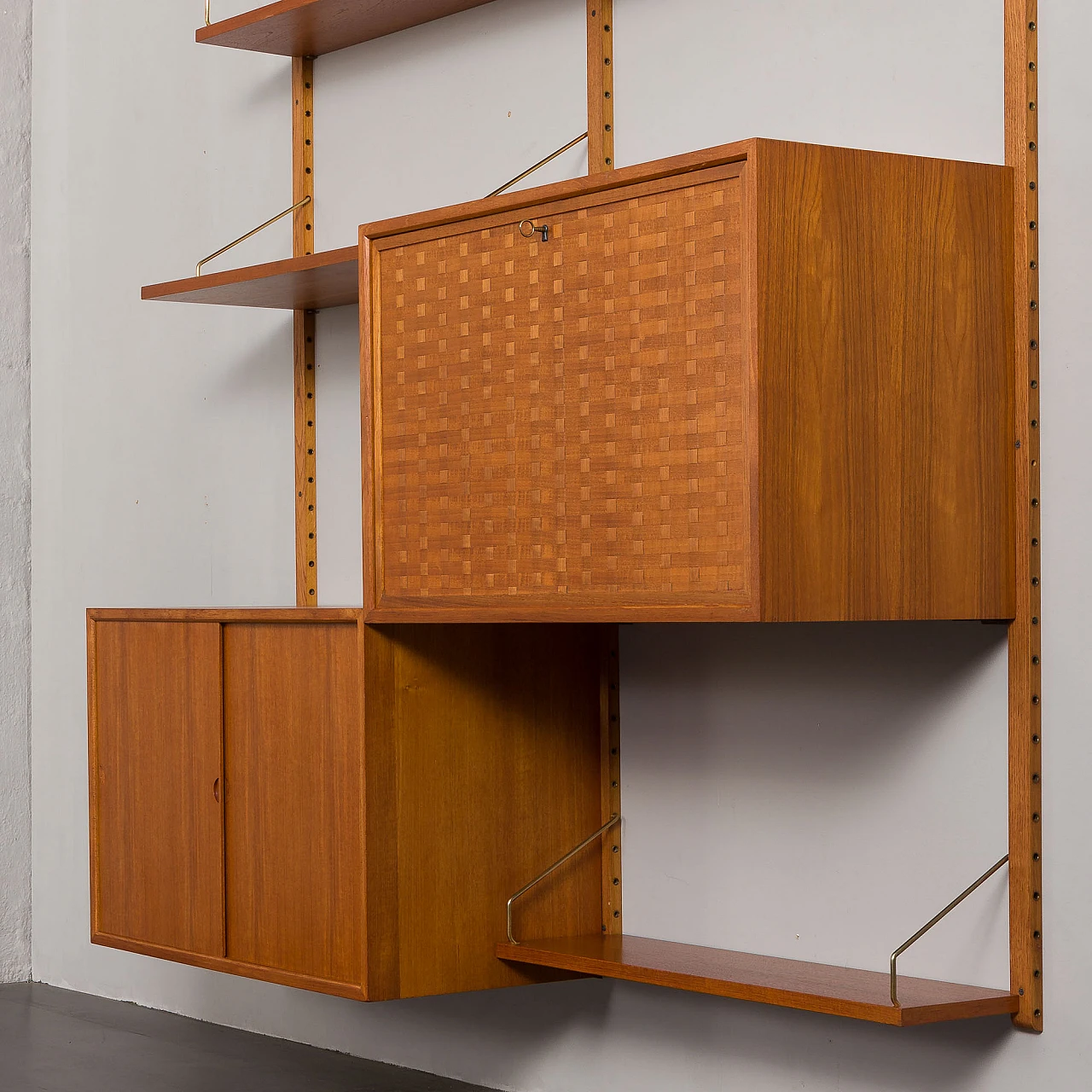 Teak bookcase with secrétaire by Poul Cadovius for Cado, 1960s 12