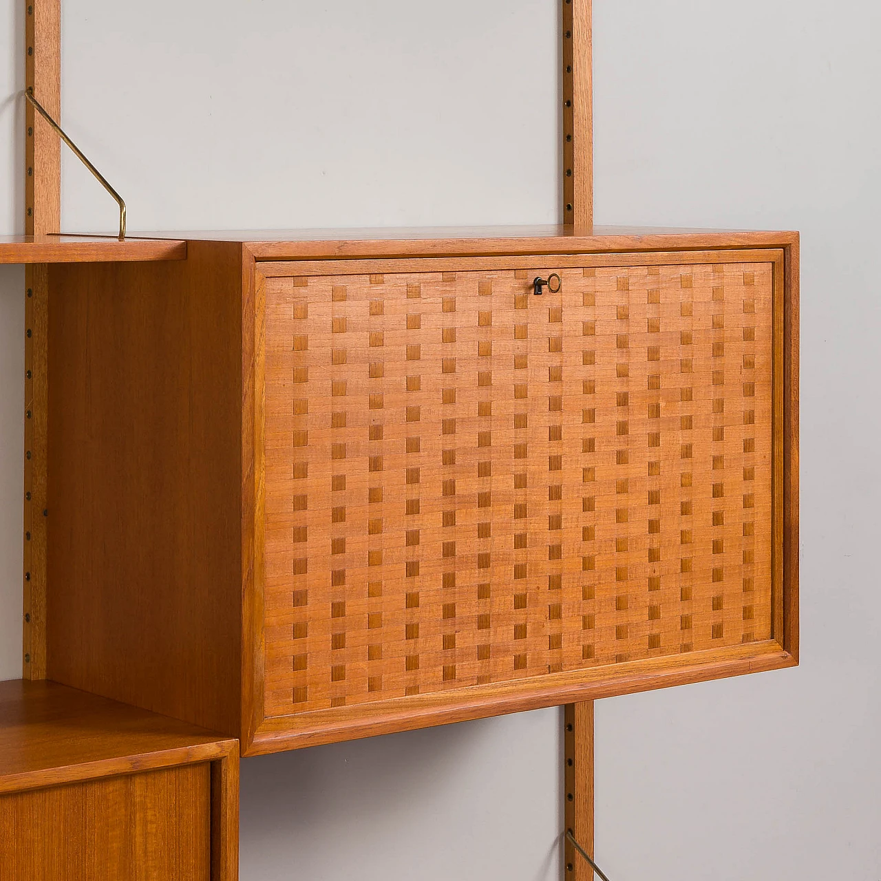 Libreria in teak con secrétaire di Poul Cadovius per Cado, anni '60 13