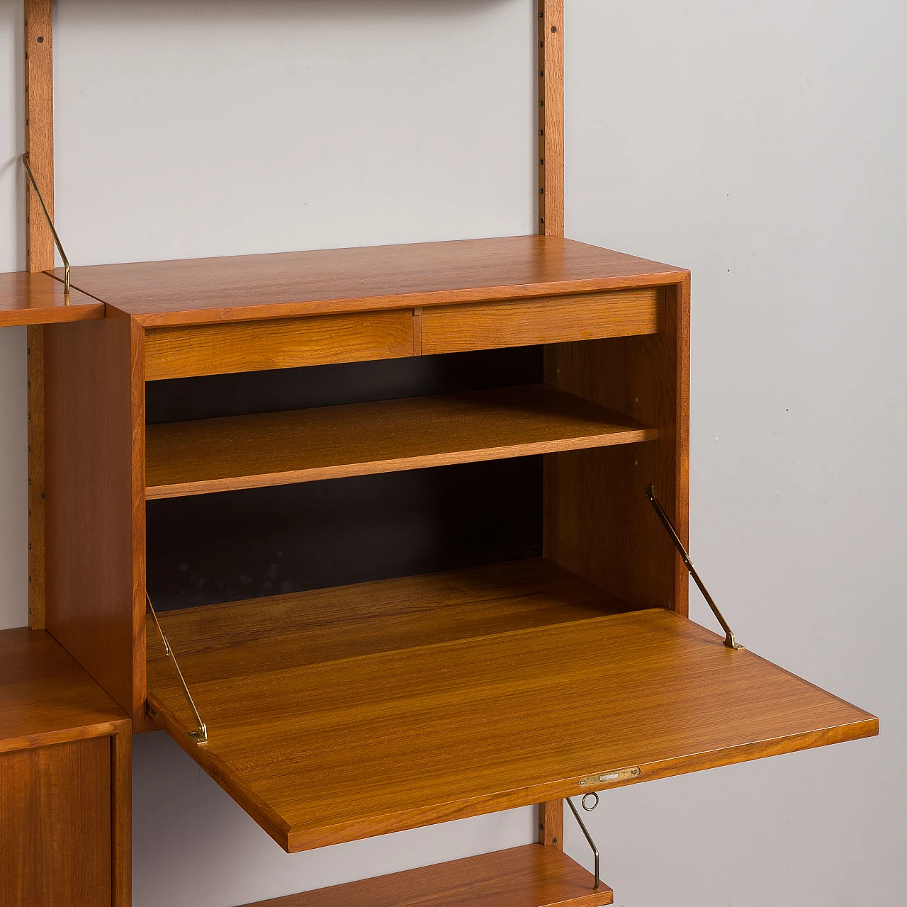 Libreria in teak con secrétaire di Poul Cadovius per Cado, anni '60 19