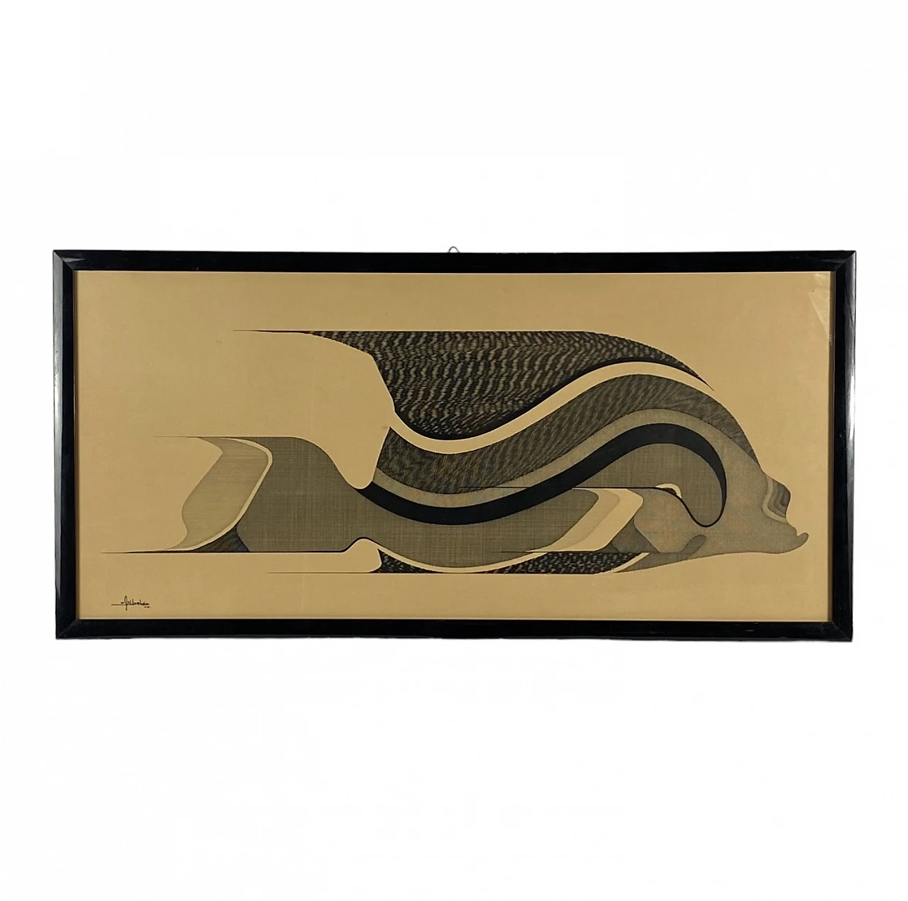 Abbahao, Pesce, disegno a china su carta, 1976 5