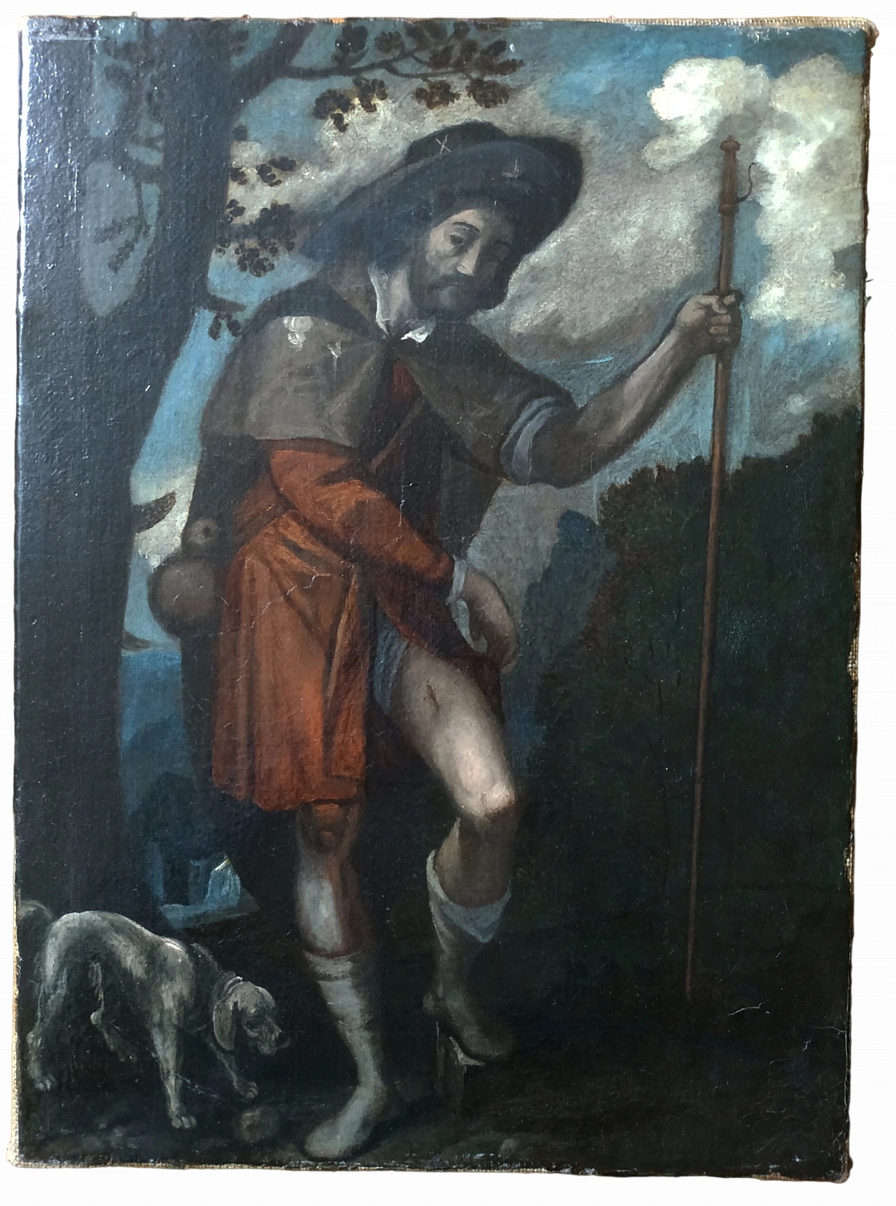 Saint Roch, oil on canvas, 17th century 6