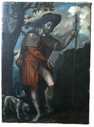 Saint Roch, oil on canvas, 17th century